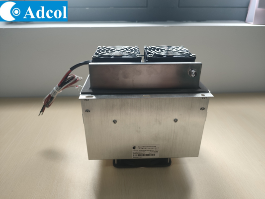 Conjunto termoeléctrico aire-aire de 110W diseñado para armarios electrónicos, refrigeración y cámaras ambientales.